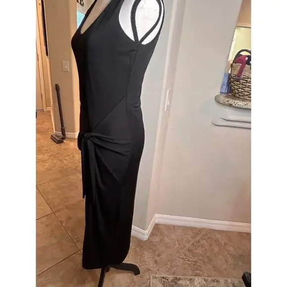 I.N.C. International Concepts Women's Tie Front Midi Dress Black Size Small 4-8 - Picture 11 of 12